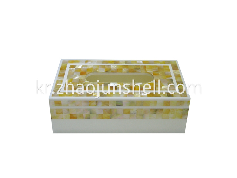 golden mother of pearl tissue box